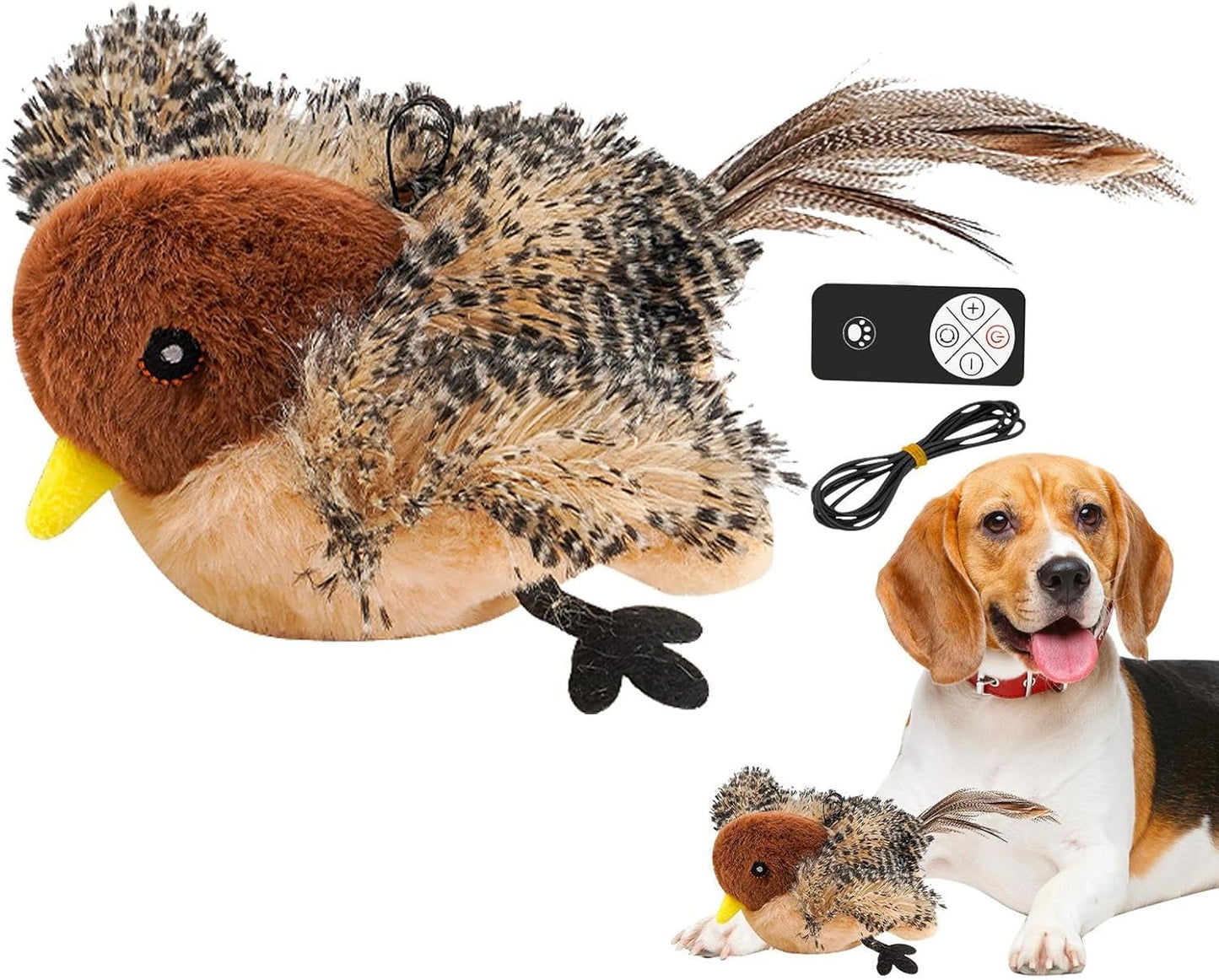 FlappyFeather - Interactive Flapping & Chirping Bird Toy