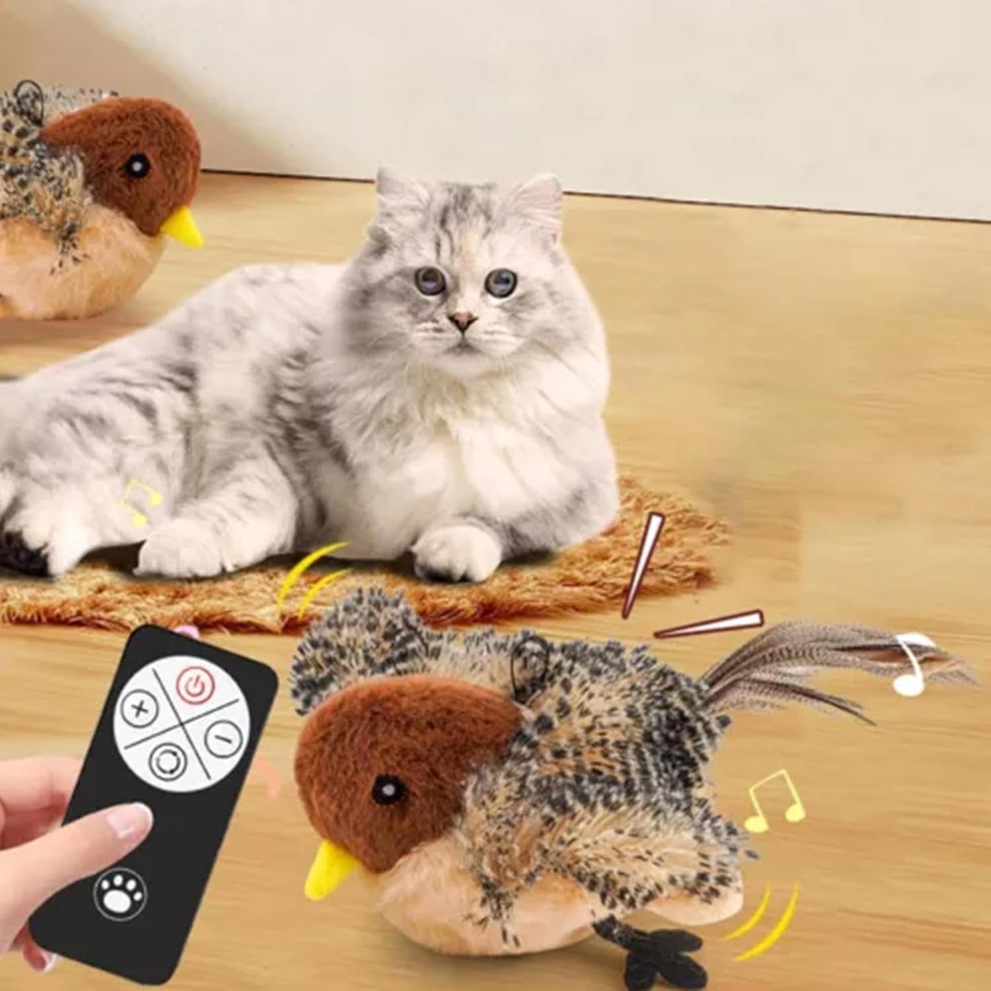 FlappyFeather - Interactive Flapping & Chirping Bird Toy