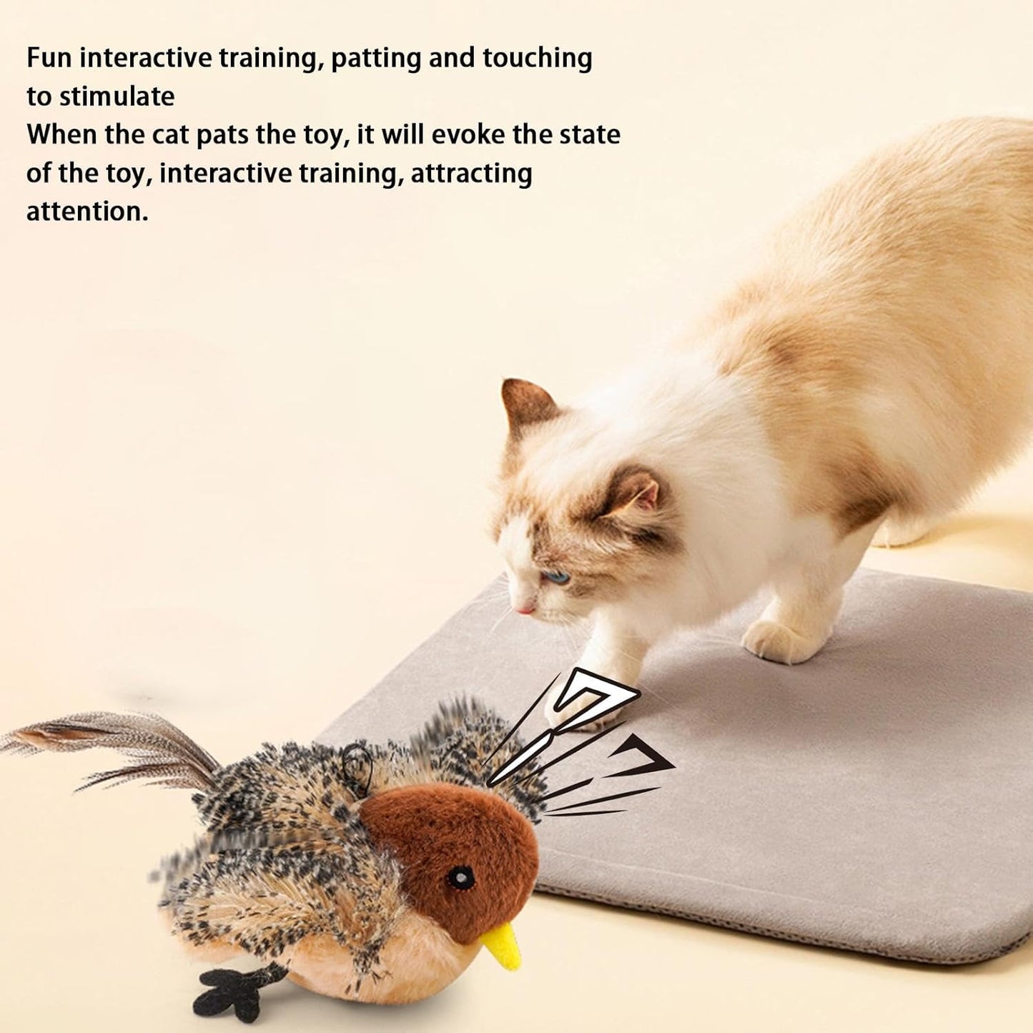 FlappyFeather - Interactive Flapping & Chirping Bird Toy