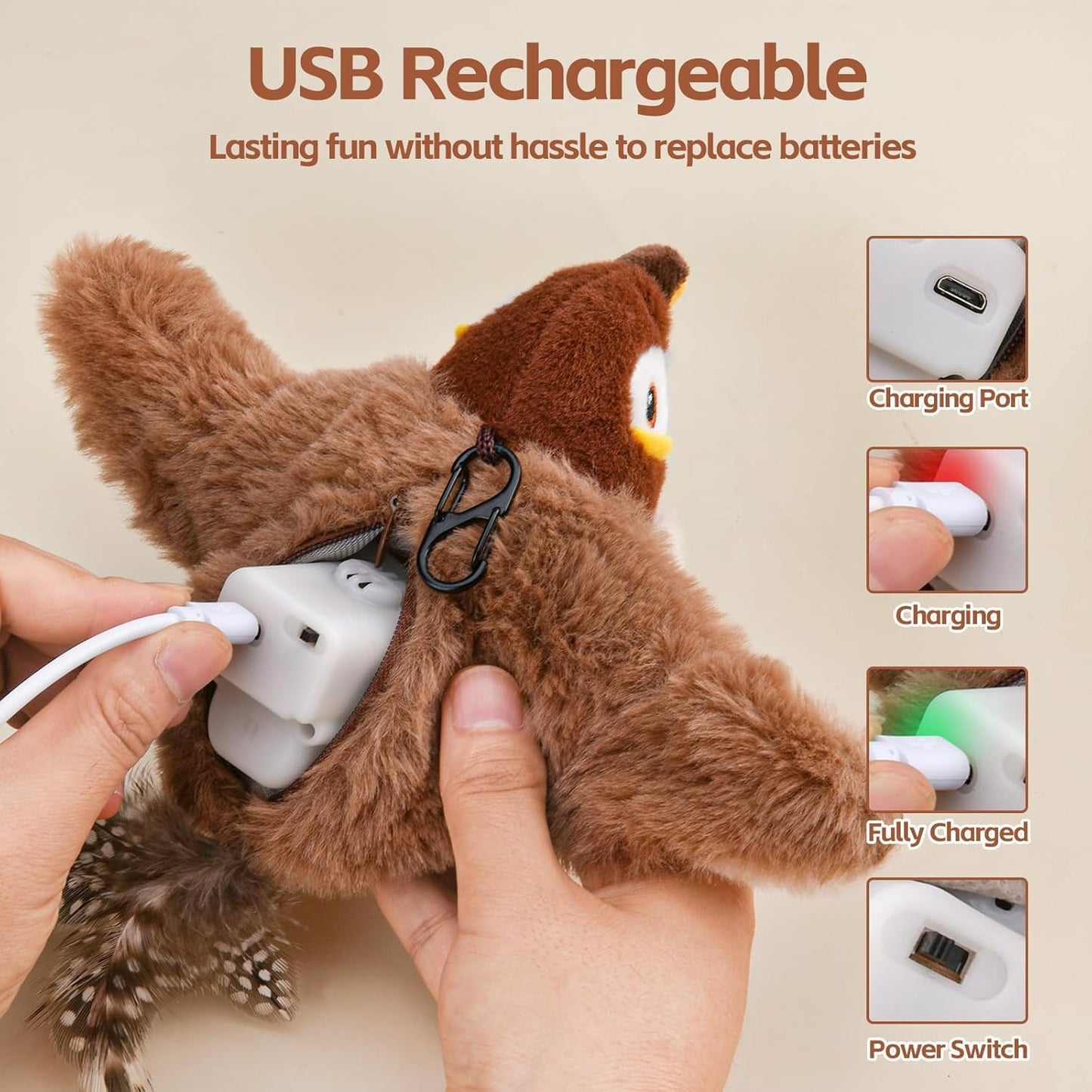 FlapChirp – Interactive Flapping & Chirping Bird Toy