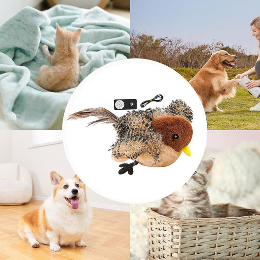 FlappyFeather - Interactive Flapping & Chirping Bird Toy