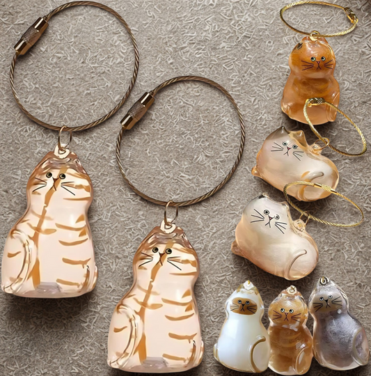 PurrKeeps (Set of 3) - Pet Fur Memory Keychain with Keepsake Charm
