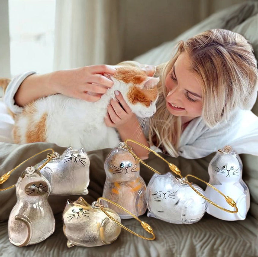 PurrKeeps (Set of 3) - Pet Fur Memory Keychain with Keepsake Charm