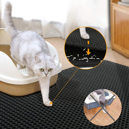 LitterLatch Honeycomb Litter Mat – Waterproof & Washable (45×60 cm)