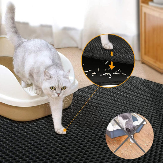 LitterLatch Honeycomb Litter Mat – Waterproof & Washable (45×60 cm)