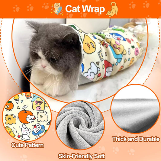WrapEase – Cat Grooming Wrap & Nail-Clip Restraint