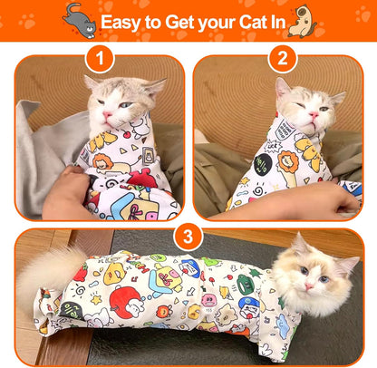 WrapEase – Cat Grooming Wrap & Nail-Clip Restraint