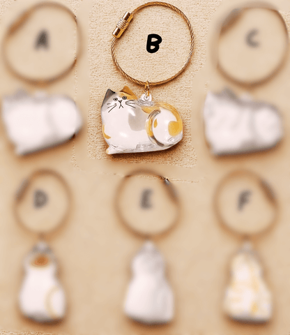 PurrKeeps (Set of 3) - Pet Fur Memory Keychain with Keepsake Charm