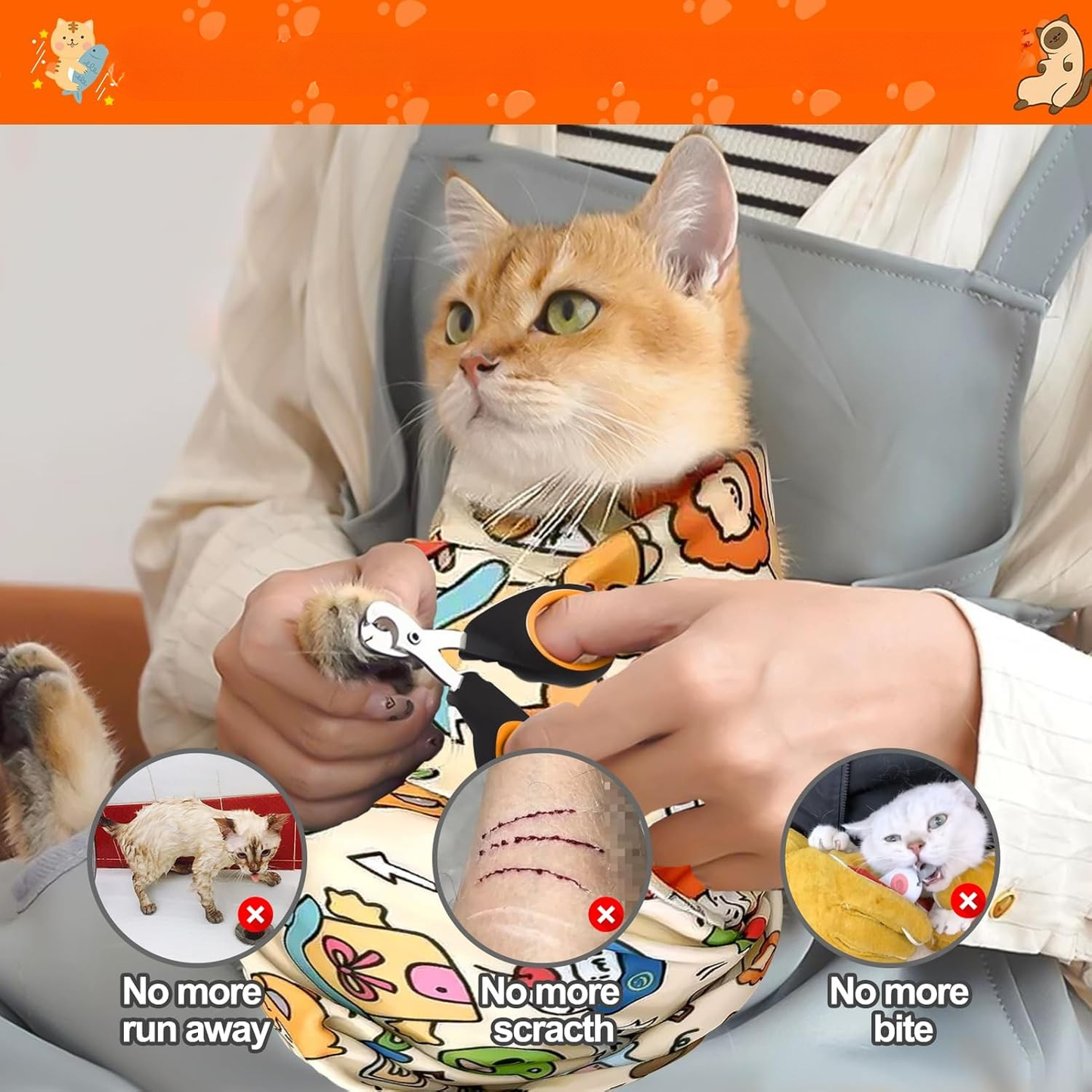 WrapEase – Cat Grooming Wrap & Nail-Clip Restraint