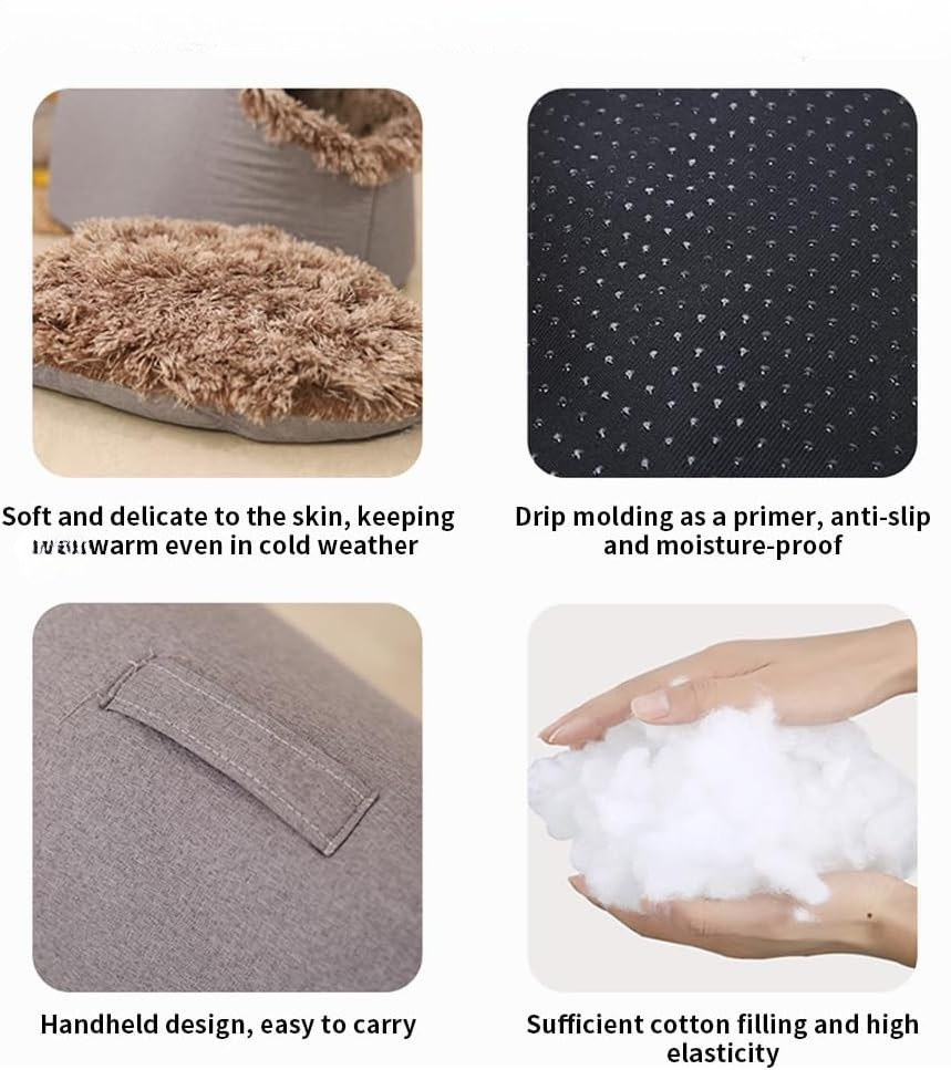 Plush Cave - Cozy Hideaway Bed for Cats & Small Dogs