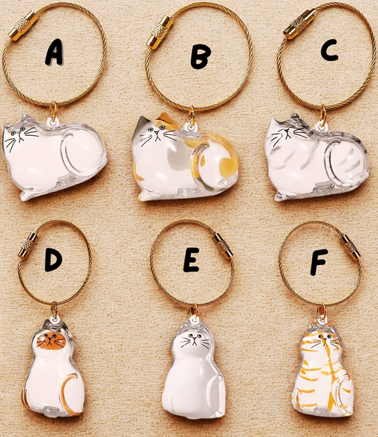 PurrKeeps (Set of 3) - Pet Fur Memory Keychain with Keepsake Charm